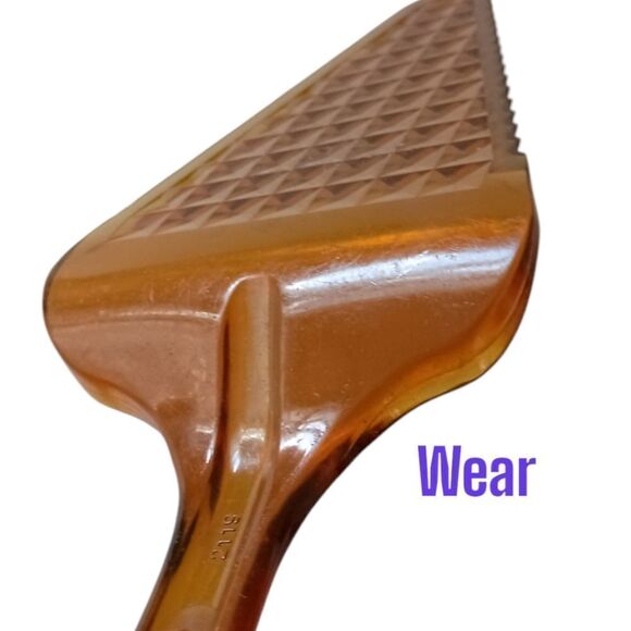 Ultratemp Pie Server Serrated Cake Vintage Translucent Amber Robinson USA Made. - Picture 3 of 16